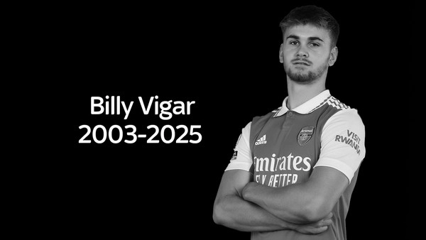 Mantan pemain muda Arsenal, Billy Vigar, meninggal dunia di usia 21